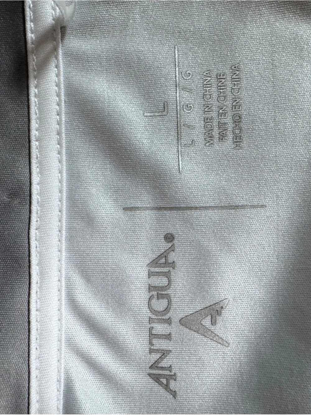 Antigua Denver Broncos Large Quarter Zip Pullover White Gray NFL